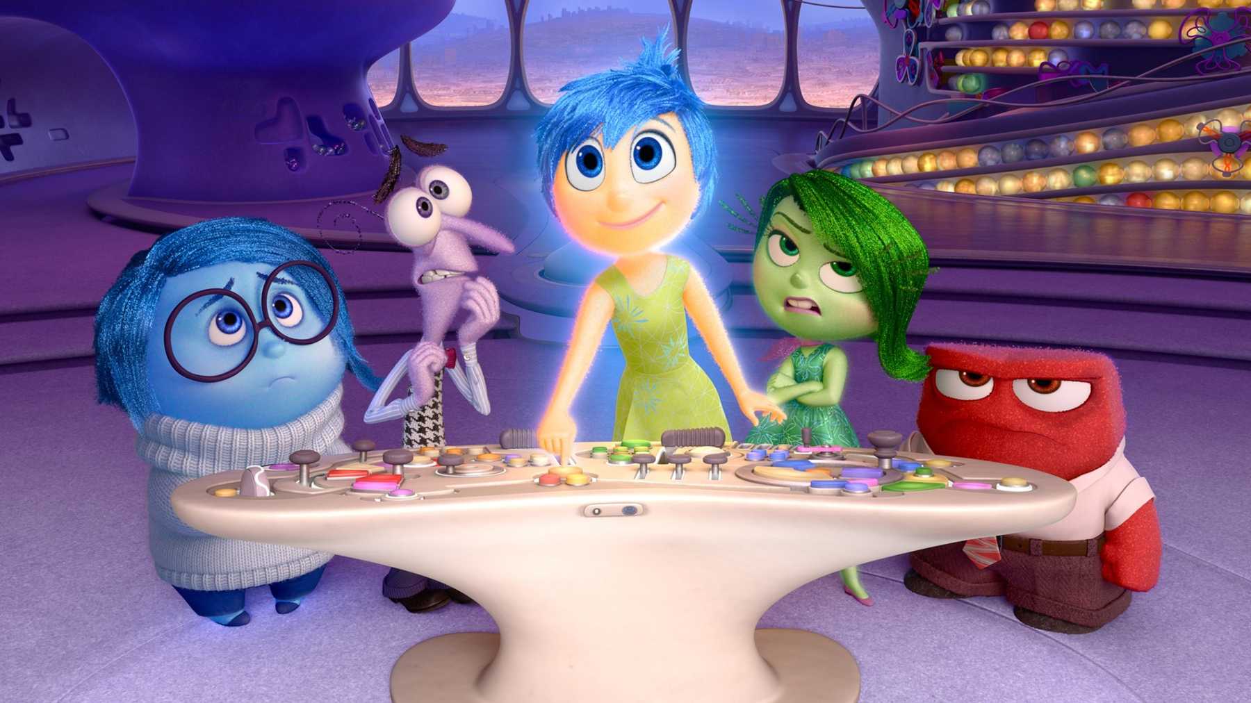 Sadness, Fear, Joy, Disgust, and Anger match the movie's lively cinematic soundtracks.