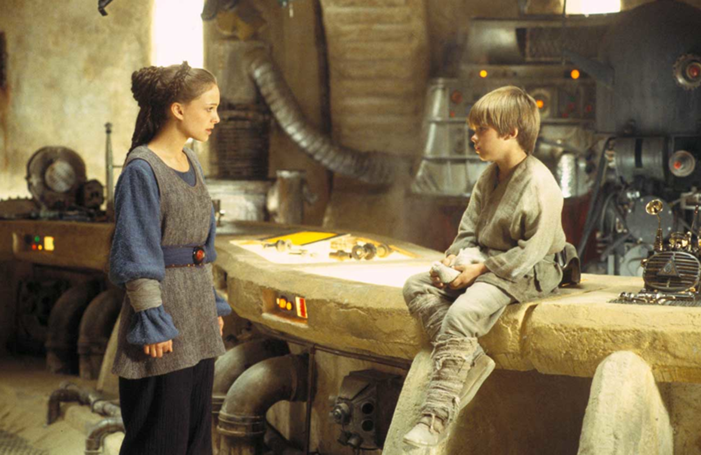 Anidala first meeting - Padme in disguise meets young Anakin in Watto's junk shop
