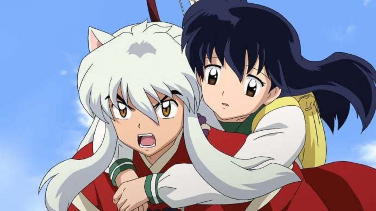 Inuyasha and Kagome from the shonen anime Inuyasha.