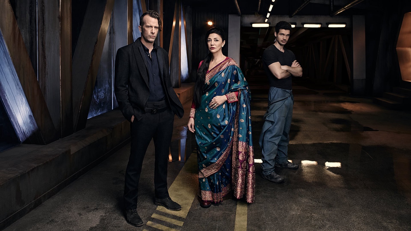 Thomas Jane, Shohreh Aghdashloo and Steven Strait of The Expanse