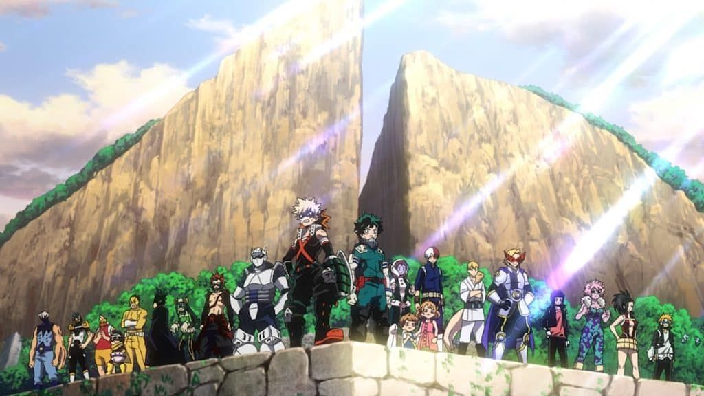 Screenshot from the Heroes Rising trailer of class 1A