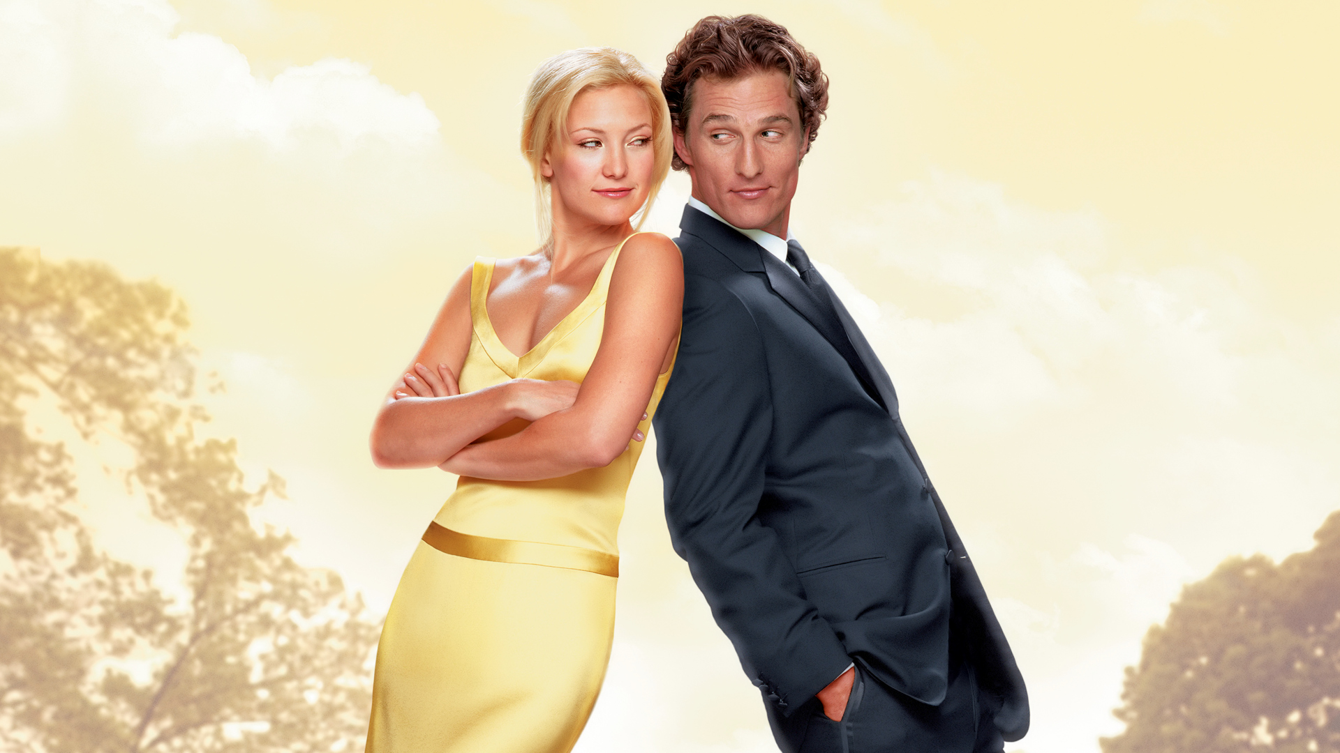 Promotional poster for the rom-com shows the two leads leaning back-to-back flirtatiously.