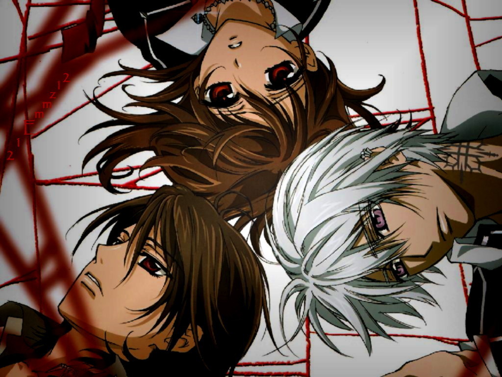 The three main characters of Vampire Knight posing together