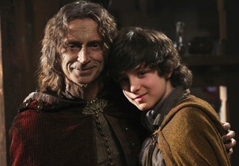 Rumplestiltskin and his son, Baelfire