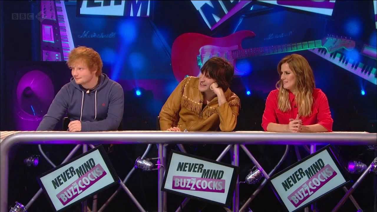 Noel Fielding's team on music quiz panel show, Never Mind The Buzzcocks.