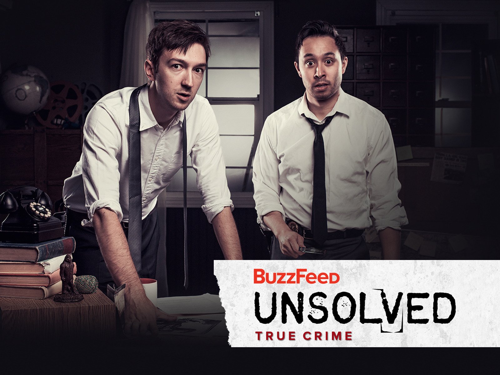 Shane Madej, left, and Ryan Bergara, right, in their Buzzfeed Unsolved studio. 