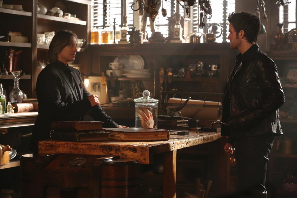 Rumplestiltskin and his life-long frenemy Captain Hook.