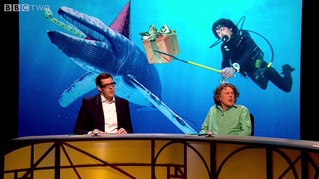 The ongoing blue whale gag featured on British panel show, QI. 