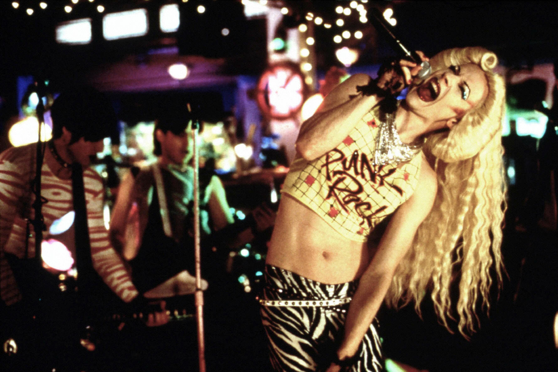 Hedwig channels early 2000's Riot Gurrl imagery in this still from the film.