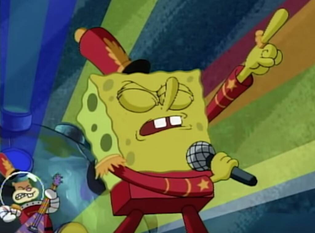 Spongebob and the rest of Squidward's band perform David Glen Eisley's "Sweet Victory." 