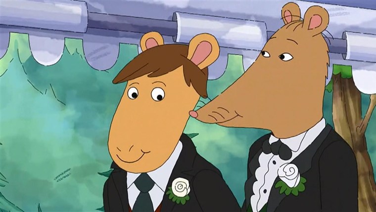 Gay weedding on Arthur of  Mr. Ratburn and Patrick 