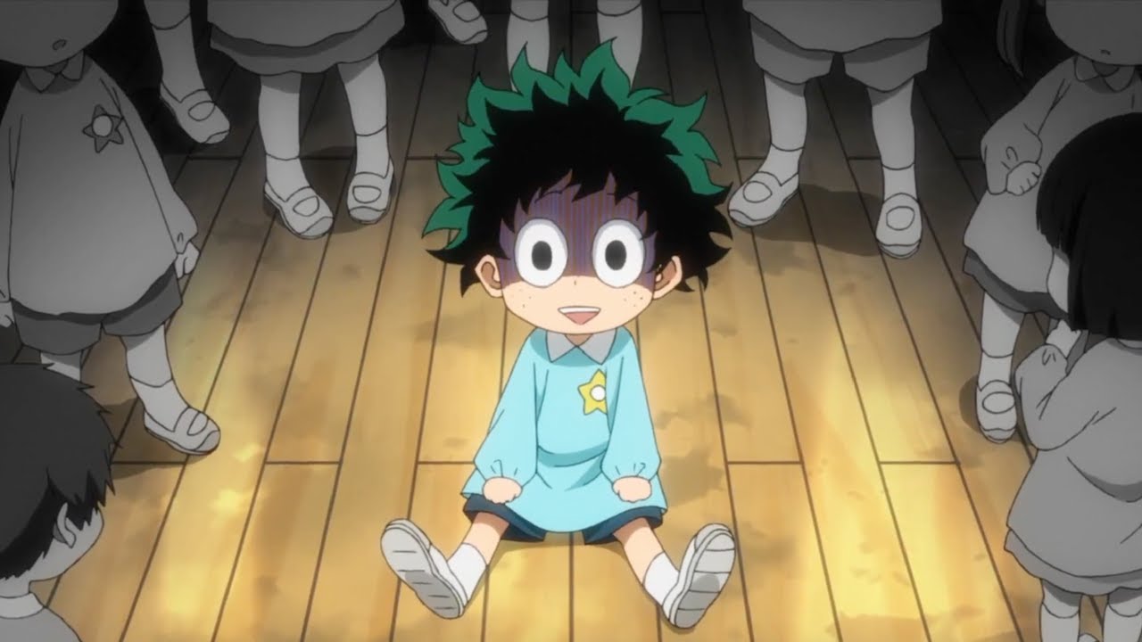 Midoriya's confidence begins to crumble as soon as his classmates learn he was born quirkless.