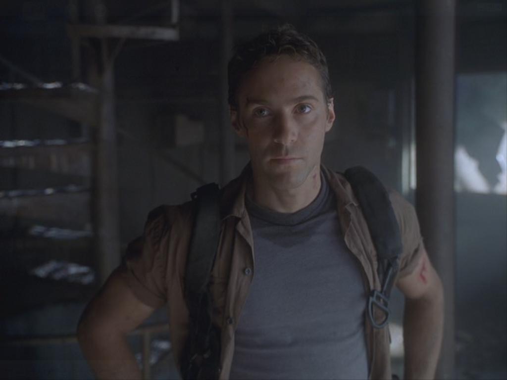 Billy Brennan before entering the birdcage in Jurassic Park III.
