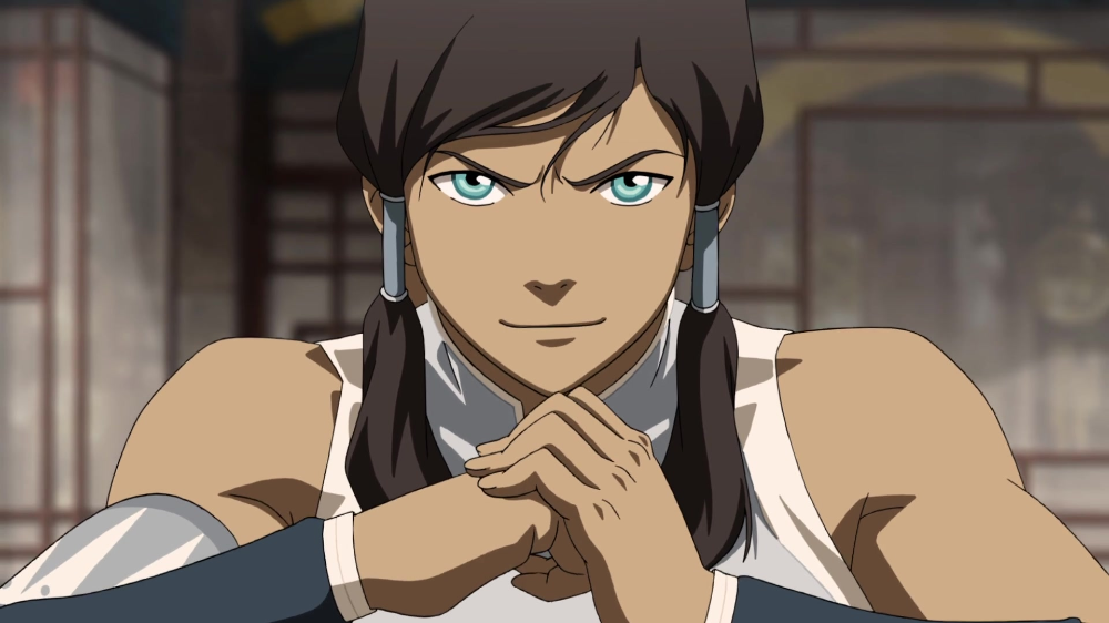 Korra ready and eager to fight her enemies.  