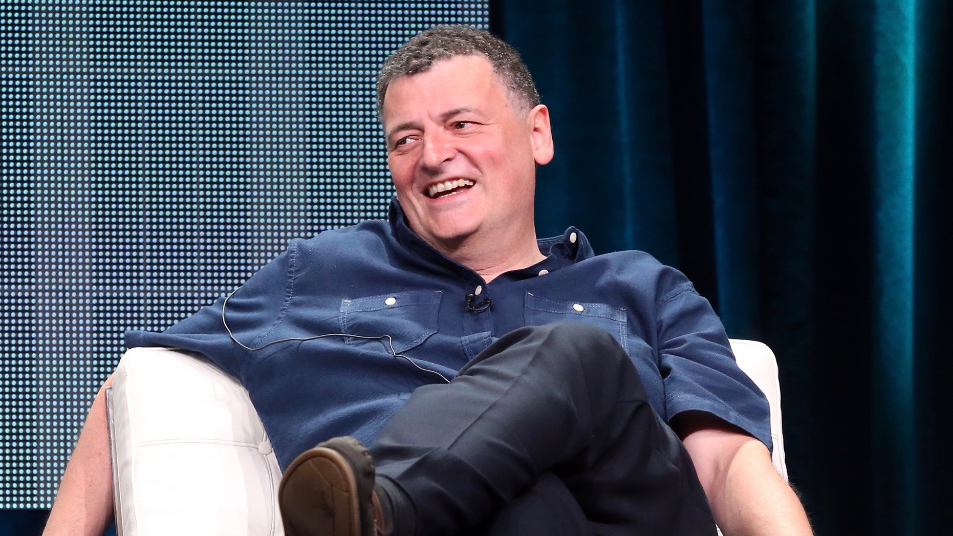 speaks onstage during the 'Doctor Who' panel discussion at the BBC America portion of the 2015 Summer TCA Tour at The Beverly Hilton Hotel on July 31, 2015 in Beverly Hills, California.