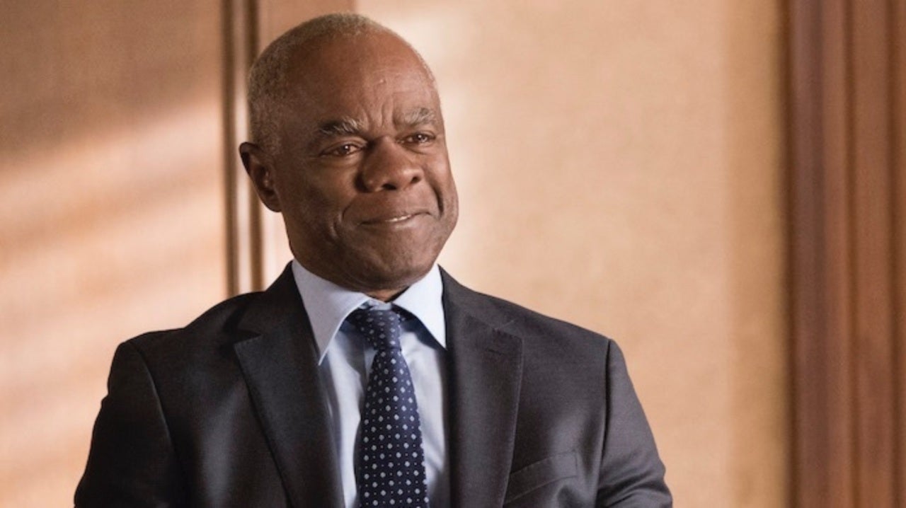 Glynn Turman plays Nathanial Lahey Sr. in front of the courtoom for his case in which Annalise Keating represented him.