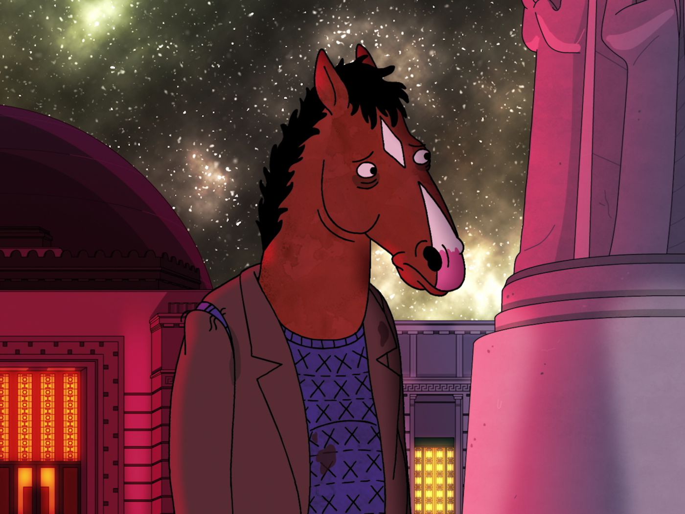 BoJack Horseman at the planetarium