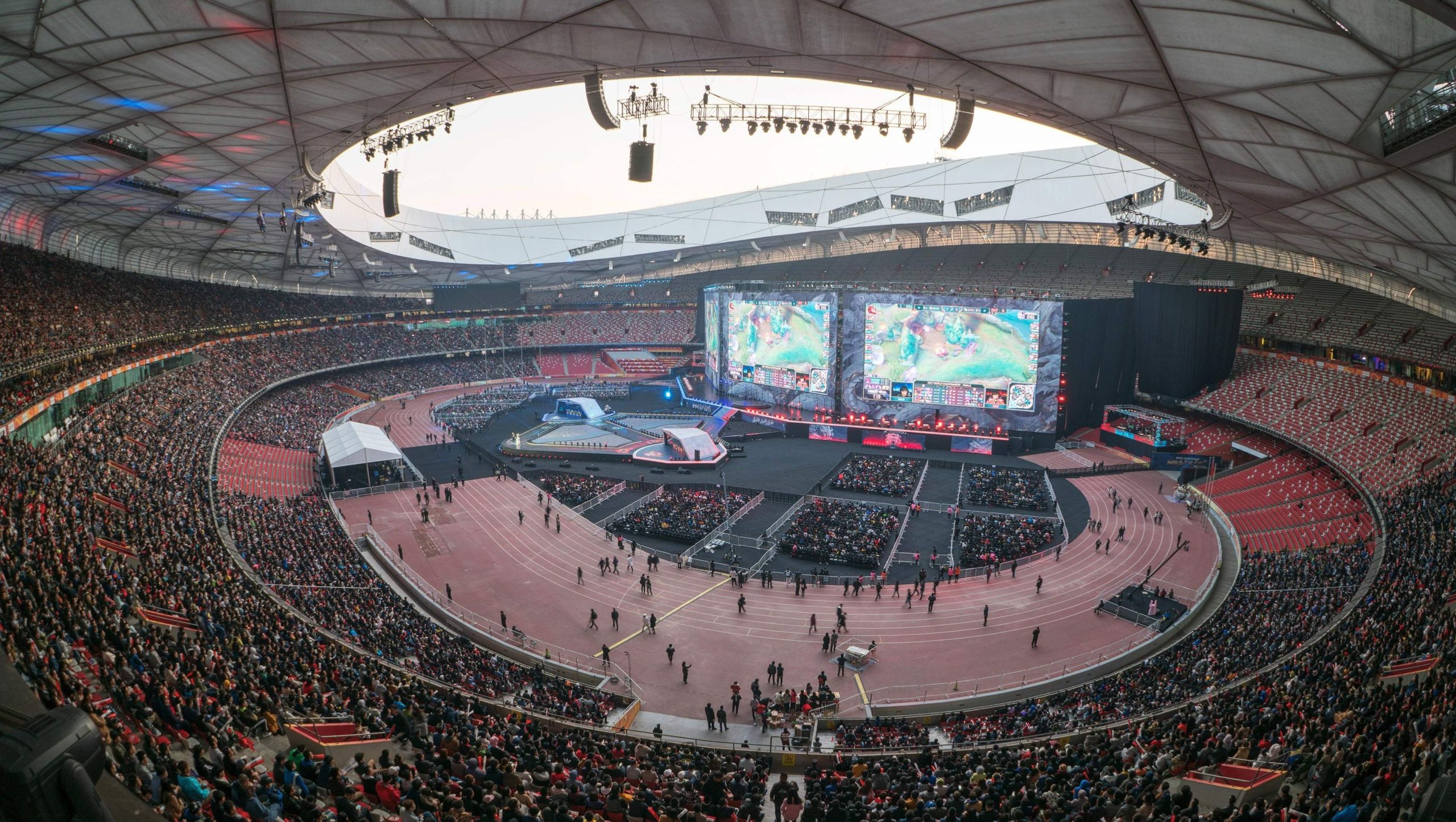 Audience watches the 2017 World Championship Final of "League of Legends"