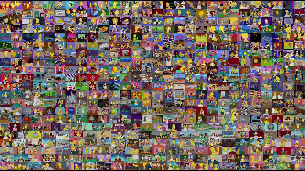 554 infamous couch gag openings compiled into one image.