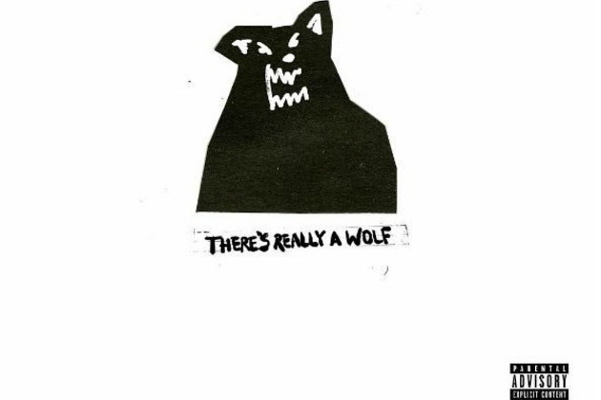 Album cover art for "There's Really a Wolf"(2017) shows a crude drawing of a black wolf with the album title underneath.