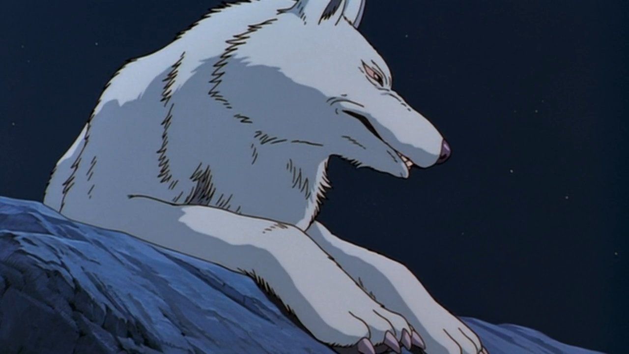 Moro from "Princess Mononoke" looks across her forest.