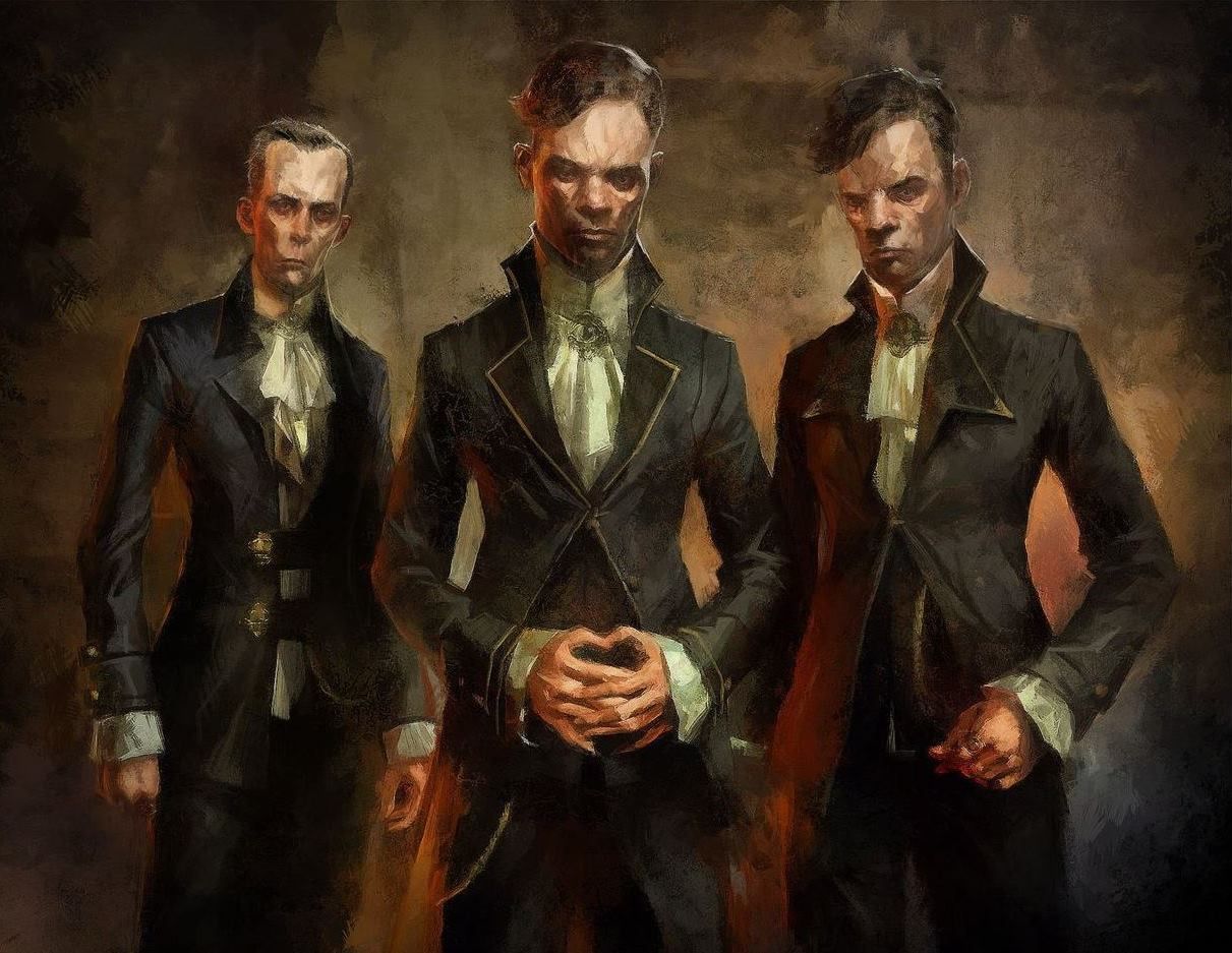 A painting of the three Pendleton brothers, two of which are Corvo's targets. 