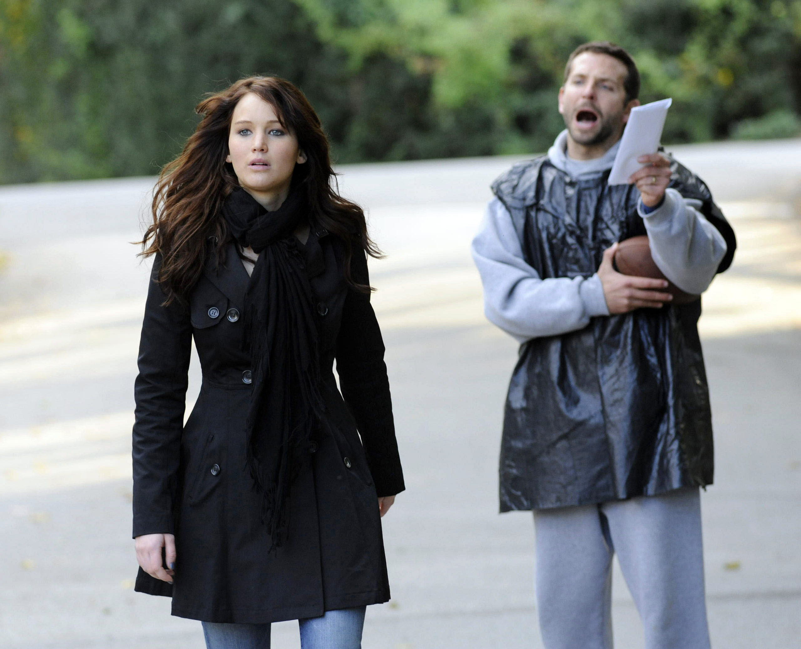 Tiffany walks away from Pat who holds a letter for Nikki in Silver Linings Playbook.