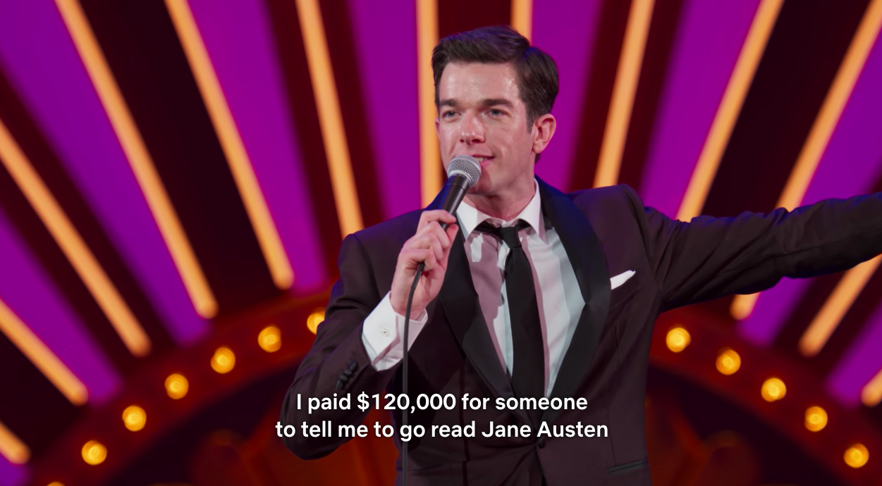 John Mulaney during his bit on college in his Netflix special Kid Gorgeous. 