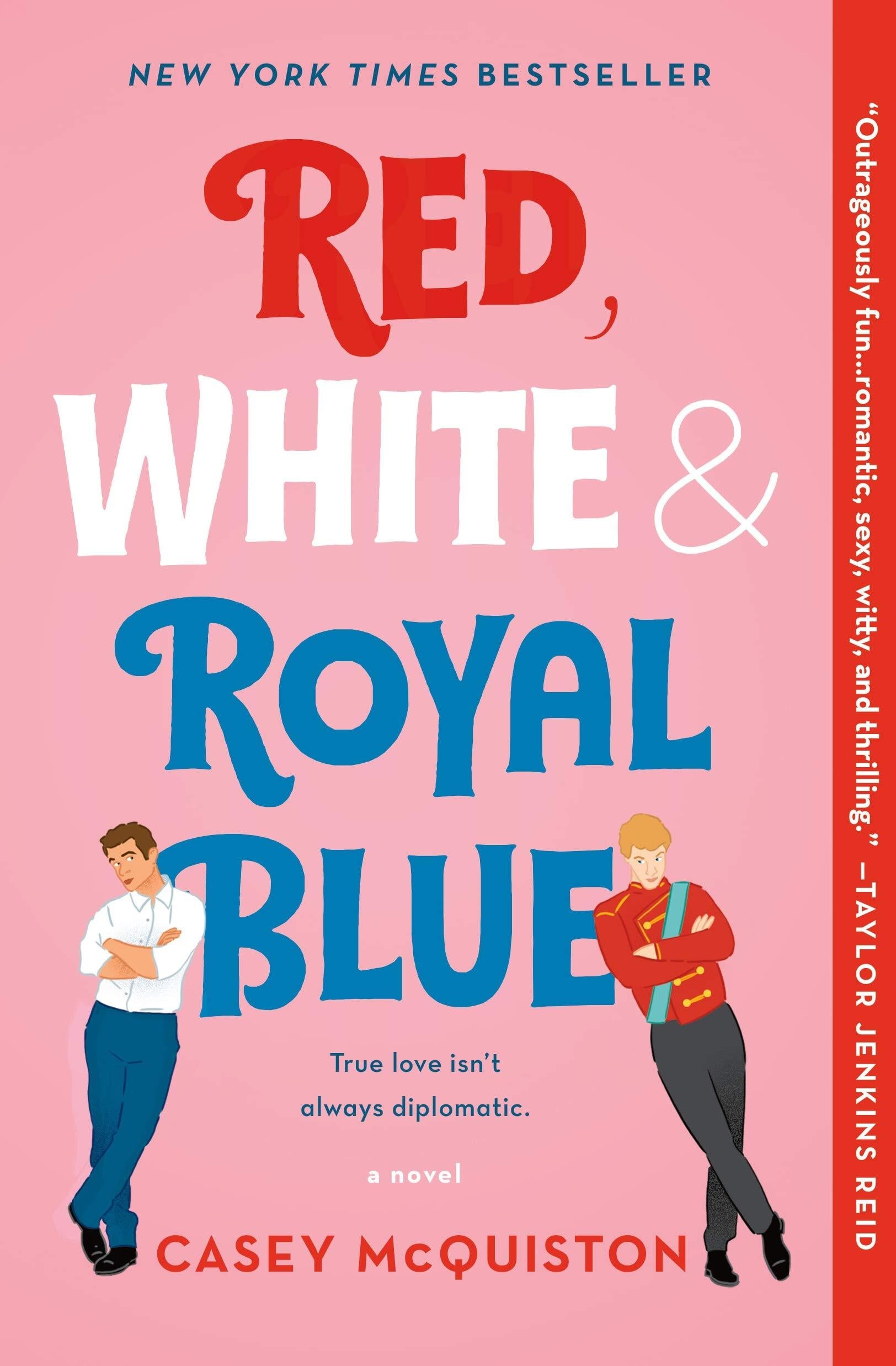 Book cover for Red, White, and Royal Blue.