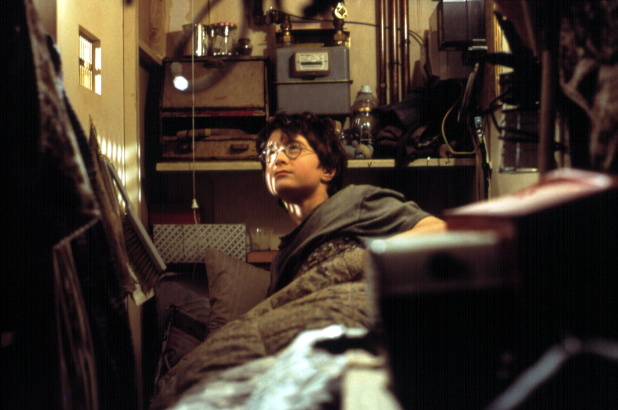Harry Potter's bedroom in the cupboard under the stairs in 4 Private Drive.