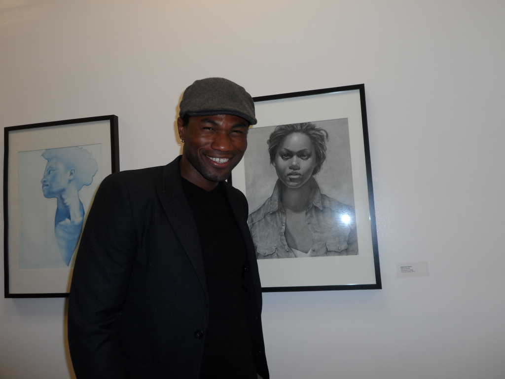 Alphonso Dunn at one of his art exhibits. 