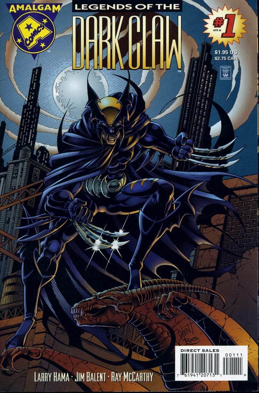 Cover of legend of the dark claw #1. Dark Claw against a night cityscape. National Comics Day 2020