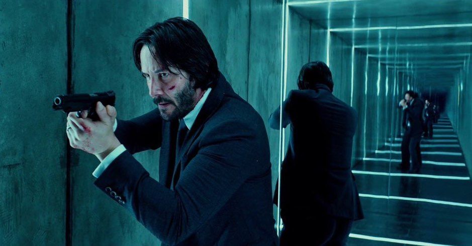 Keanu Reeves as John Wick. 