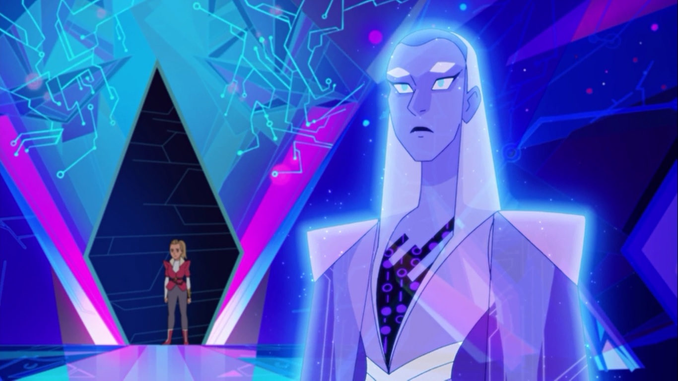 Adora visits Light Hope in a high-tech First Ones ruin.