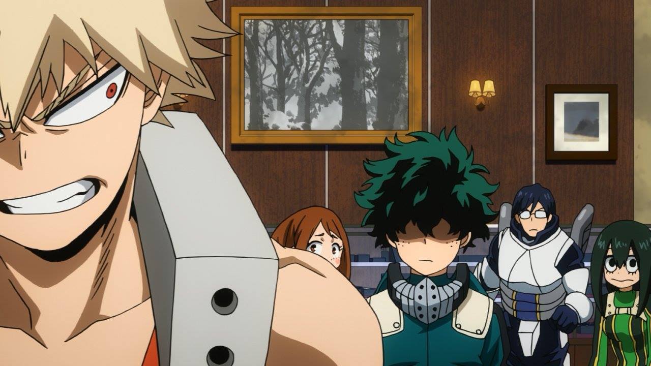 Deku and childhood friend to rival Bakugo. 