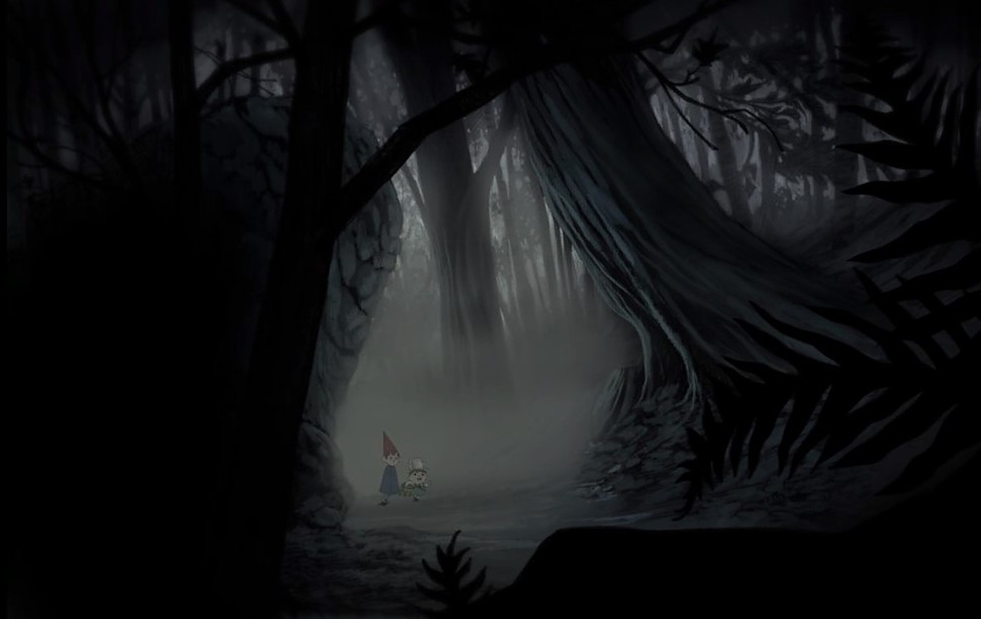 Wirt and Greg from Over the Garden Wall walk through the Unknown.