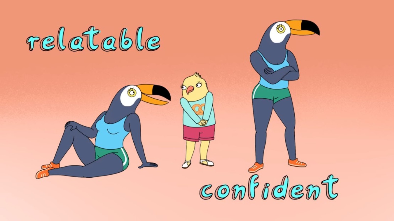 Tuca from Tuca and Bertie being introduced.