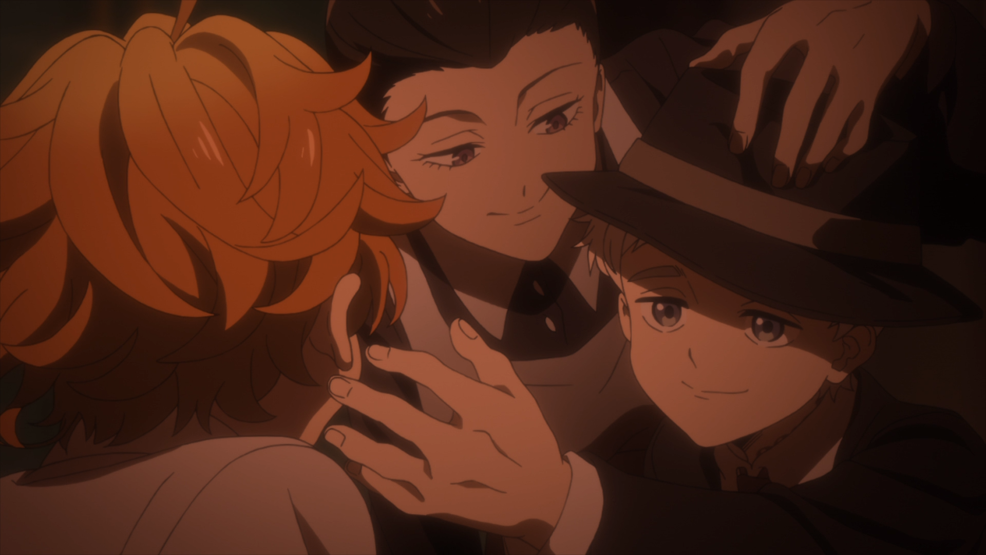 Isabella interrupts Norman's confession to Emma in The Promised Neverland.
