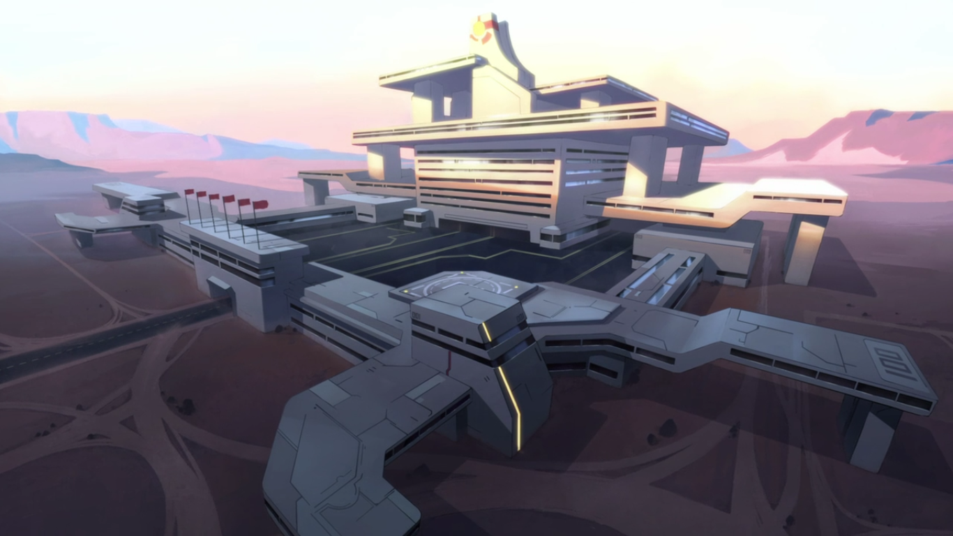 The Galaxy Garrison, a fictional school for aspiring space cadets, sits in the middle of a desert.