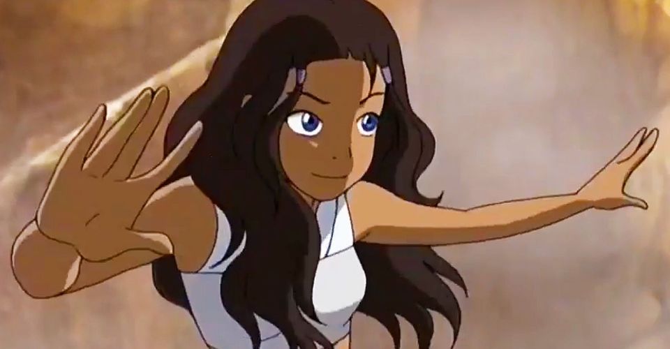 Katara preparing to waterbend.