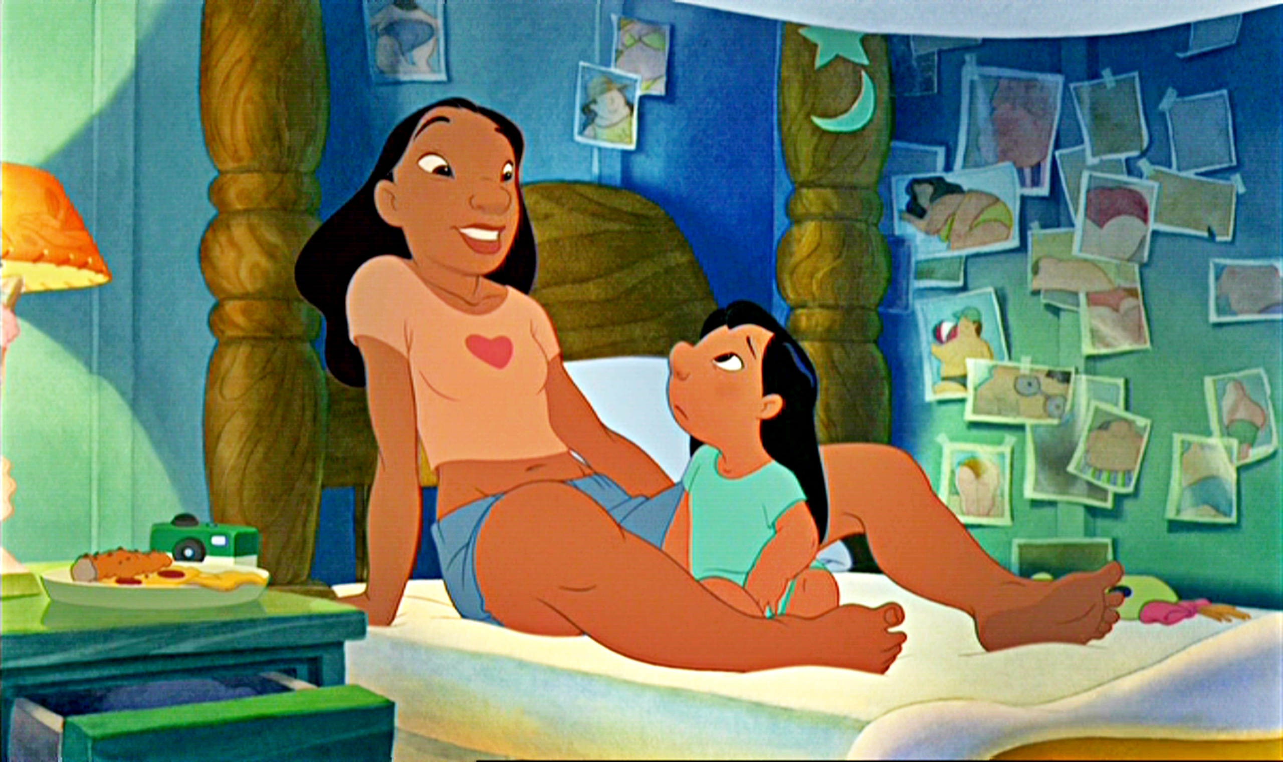 Lilo and Nani in Lilo's room.