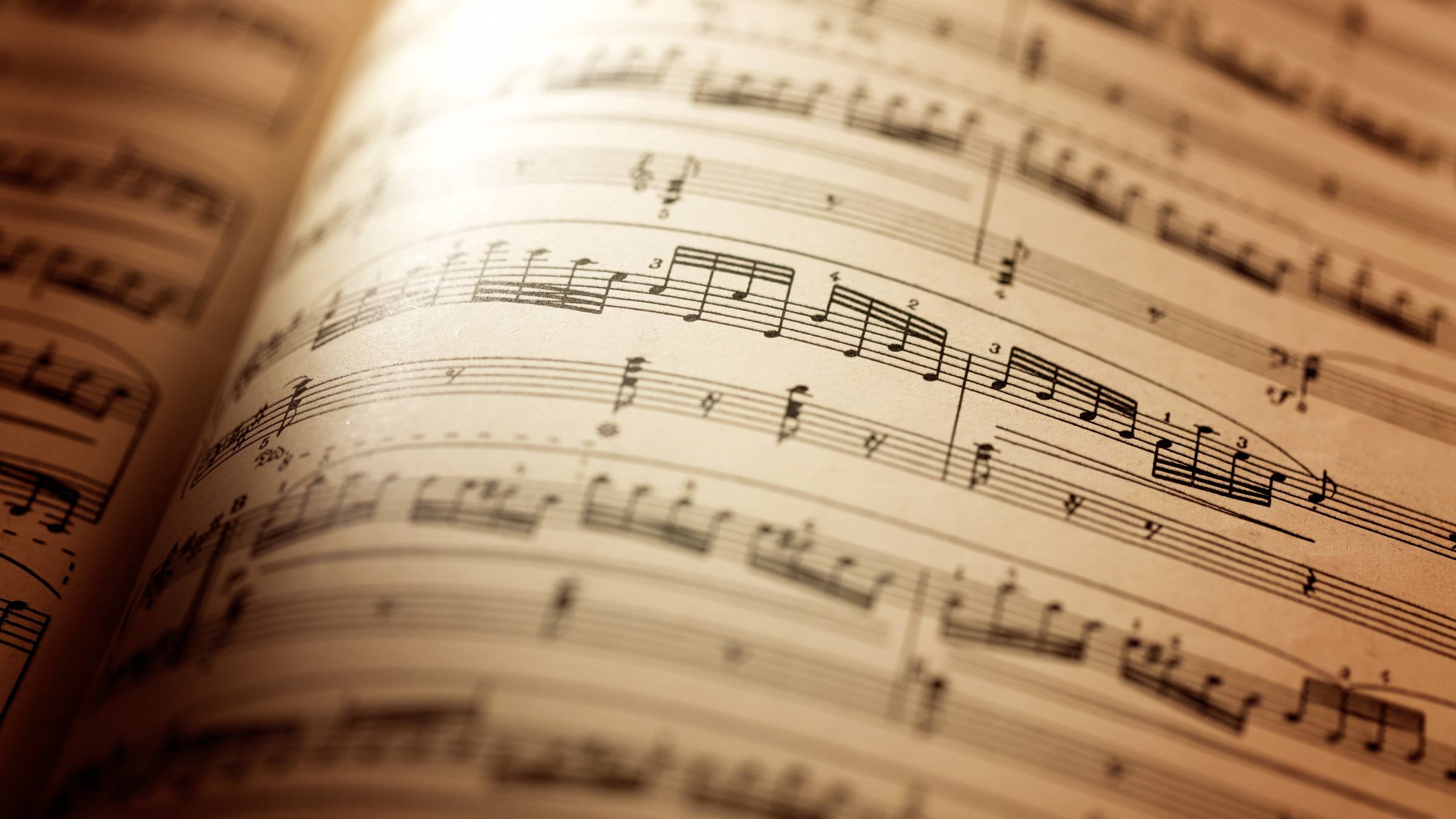 A closeup of a piece of sheet music.