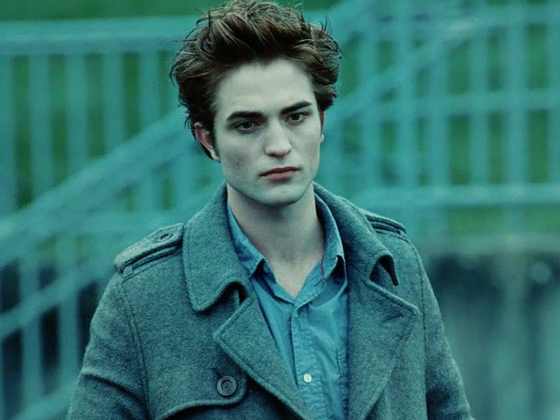 Robert Pattinson as iconic movie vampire Edward Cullen.