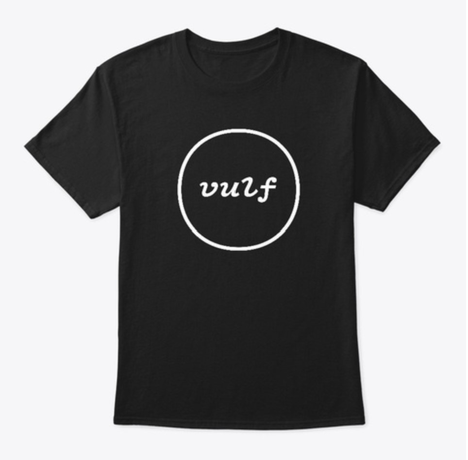 A black t-shirt with Vulfpeck's logo. 