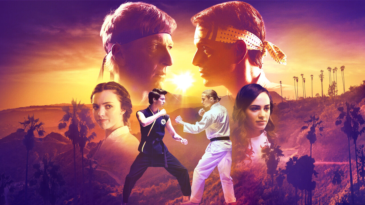 A promo image of the Cobra Kai TV show.