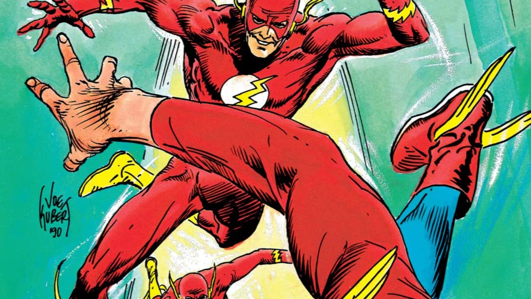 The Flash 50th Anniversary Special #1 - Issue cover featuring two incredible Speedsters doing what they do best.