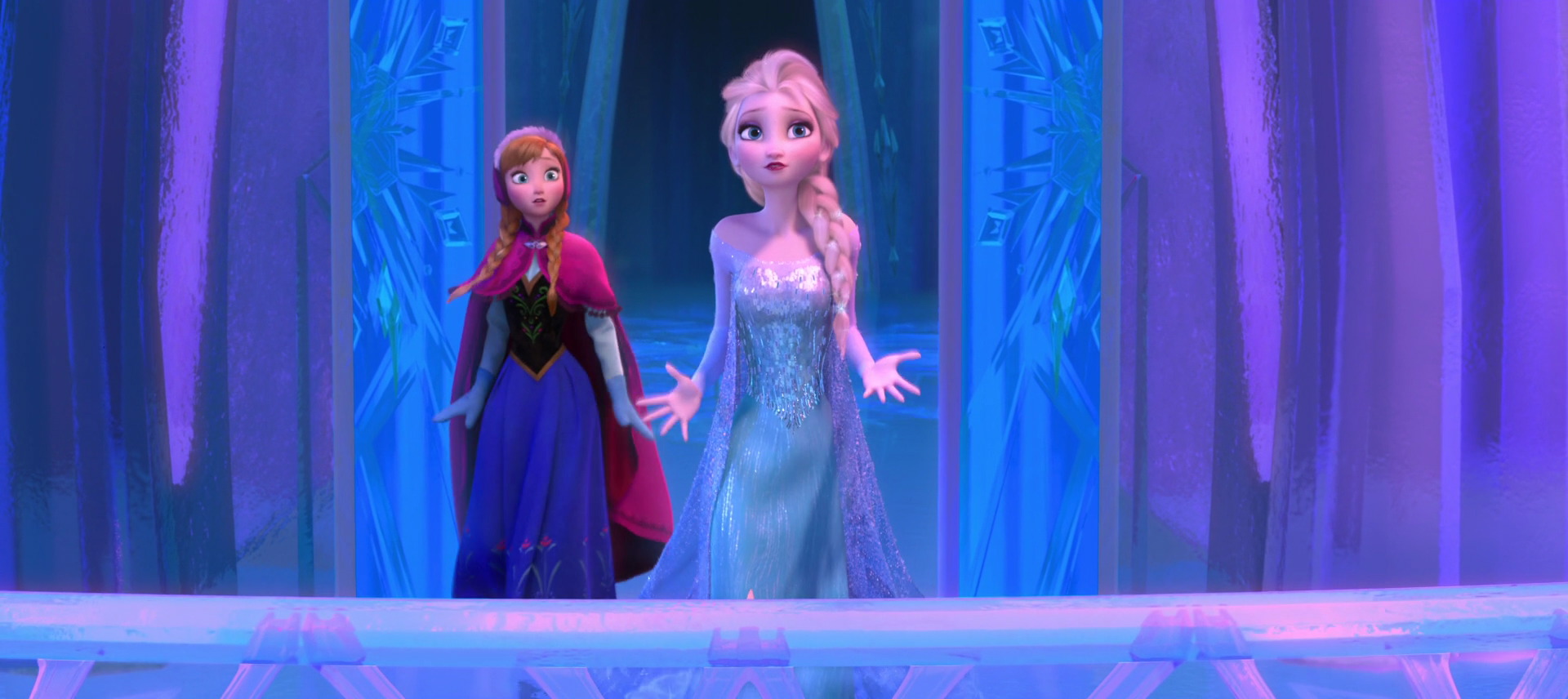 Princess Elsa uses her powers to protect her kingdom.