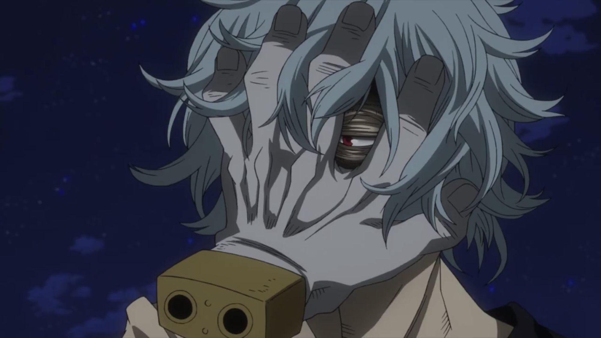 The main antagonist of the current story in My Hero Academia; Tomura Shigaraki.