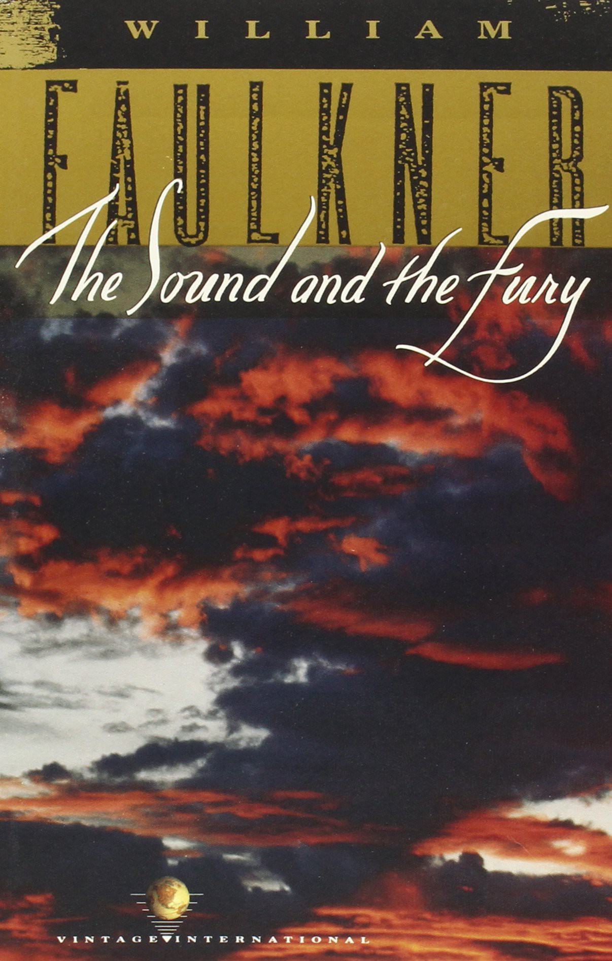 The cover of William Faulkner's book "The Sound and the Fury."