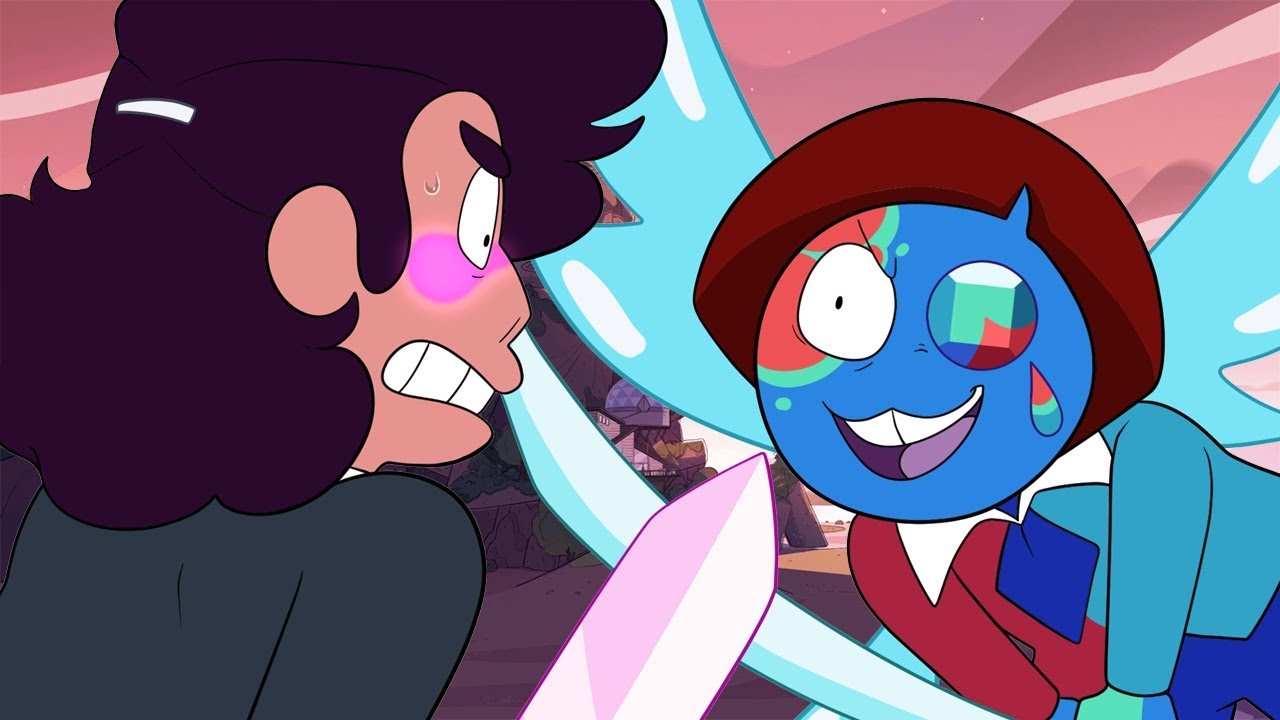 Stevonnie from Steven Universe Future takes on Bluebird Azurite. 